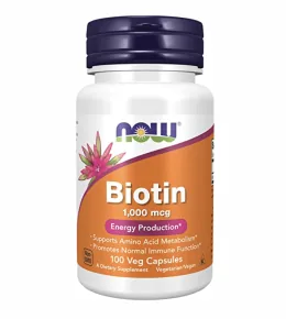 NOW Foods, Биотин, 1000 mcg, 100 капсул