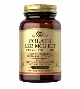 Solgar, Folate, 1,333 mcg DFE, 250 таблеток
