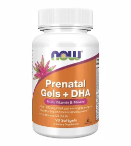 NOW Foods, Prenatal Gels + DHA, 90 капсул