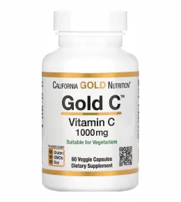 California Gold Nutrition, Витамин C, 1000 mg, 60 капсул
