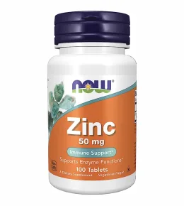 NOW Foods, Zinc, 50 mg, 100 капсул