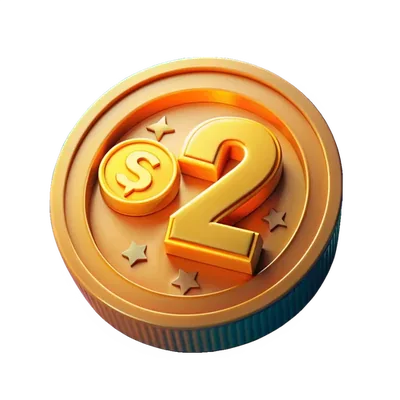 Монета $2