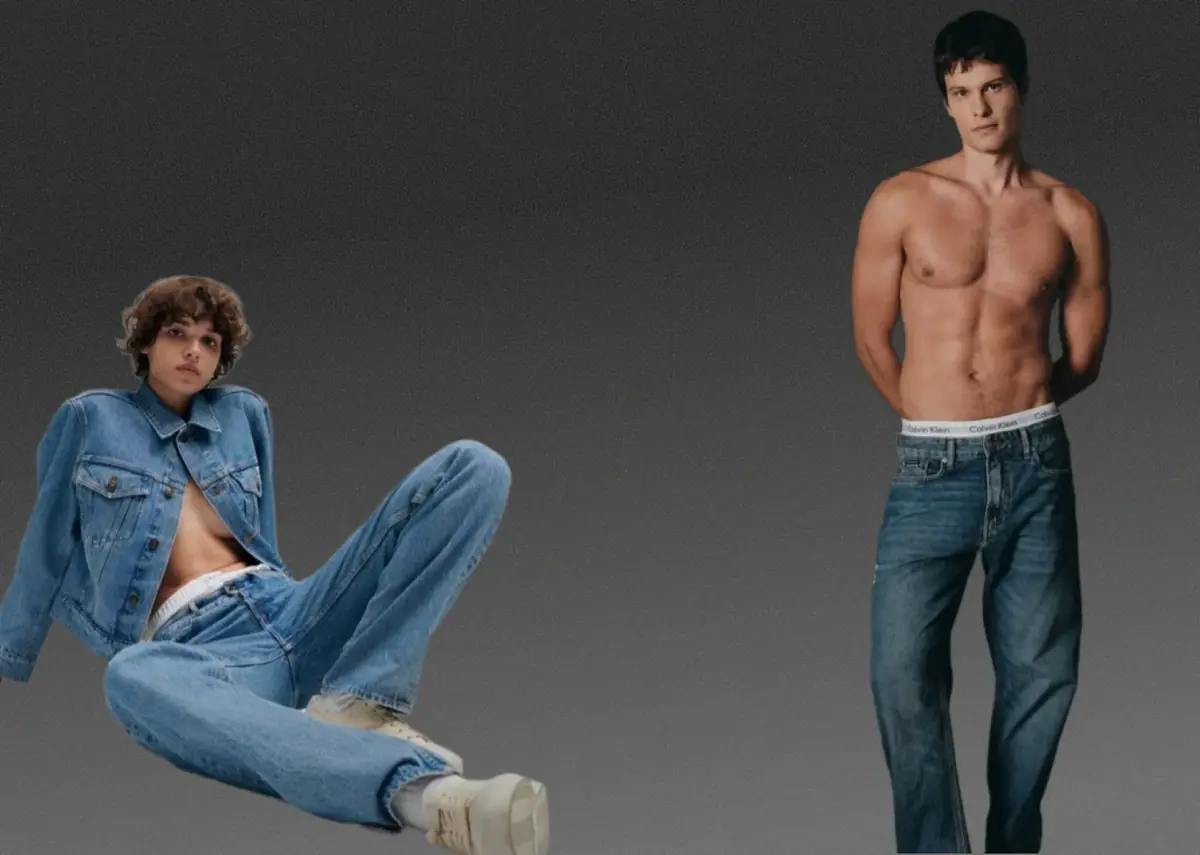 Модели Calvin Klein в джинсах