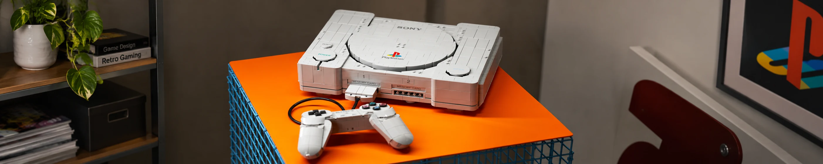 Конструктор LEGO PlayStation 1 (72306) в интерьере