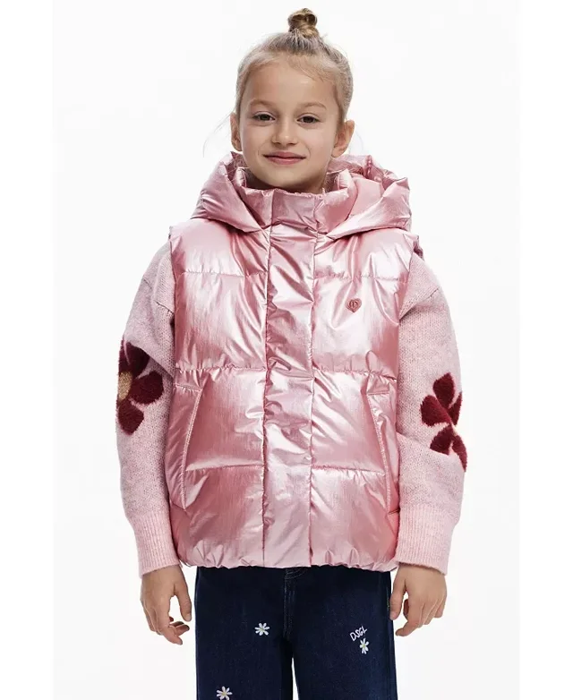 Desigual Жилет с эффектом металлик (для девочек)