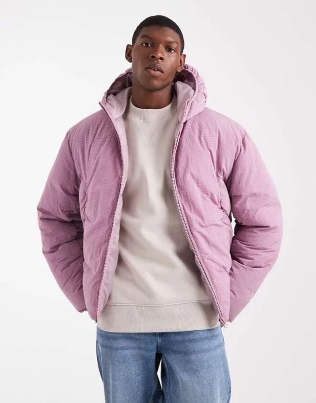 ASOS Пуховик, розовый вареный