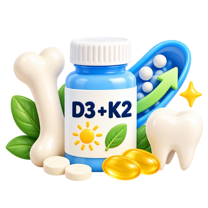 Vitamin K2 paired with D3
